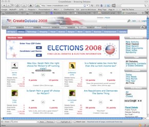 Picture of CreateDebate Web Site