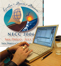 Mashup of blogger and NECC Logo