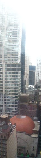 Vertical Panorama outside my Hotel Room