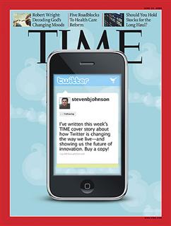 Twitter on the front page of Time Magazine