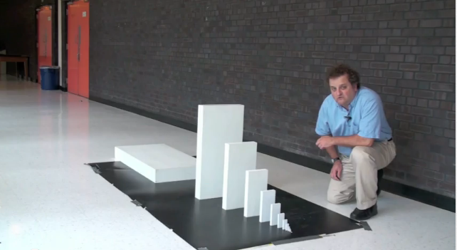 Domino physics: from tiny to huge